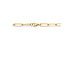 collier paperclip synth. parel 4,3 mm 45 cm ion plating edelstaal