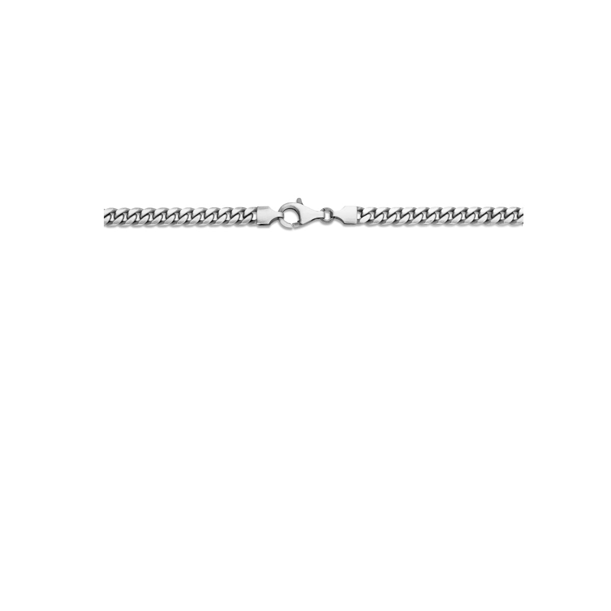 Collier Ankerkette 6-seitig geschliffen oxi 5,0 mm Silber oxidiert