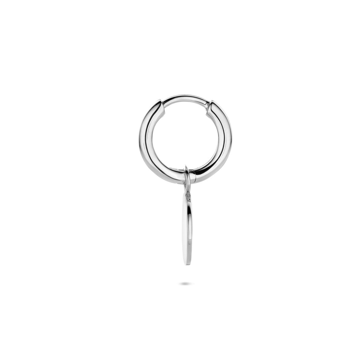 Ohrring einzeln 13 mm Silber rhodiniert