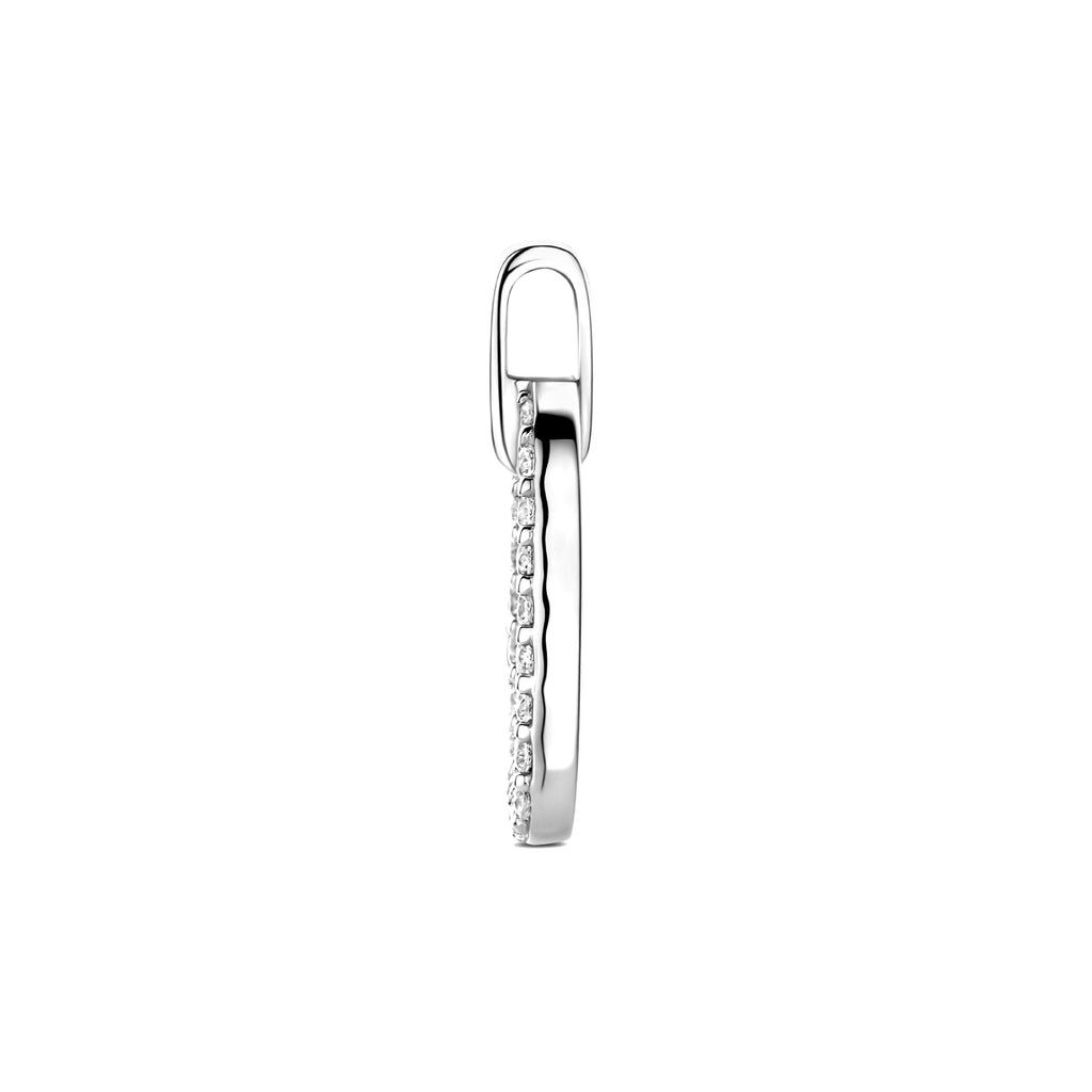 Anhänger Zirkonia 21 mm rhodiniertes Silber