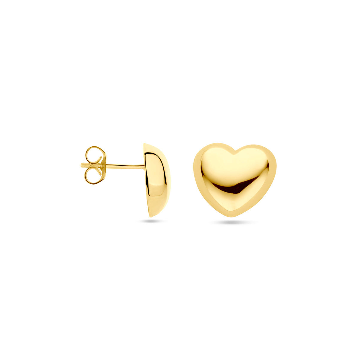 Ohrstecker Herzchen 12 mm 1 Mikron vergoldet (Gelbgold)