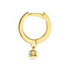 Creole Diamant 0,03ct H SI pro Stück 16 mm 14K Gelbgold