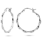 oorringen 30 mm zilver gerhodineerd