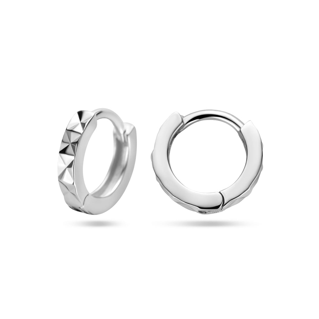 klapoorringen gediamanteerd zilver gerhodineerd
