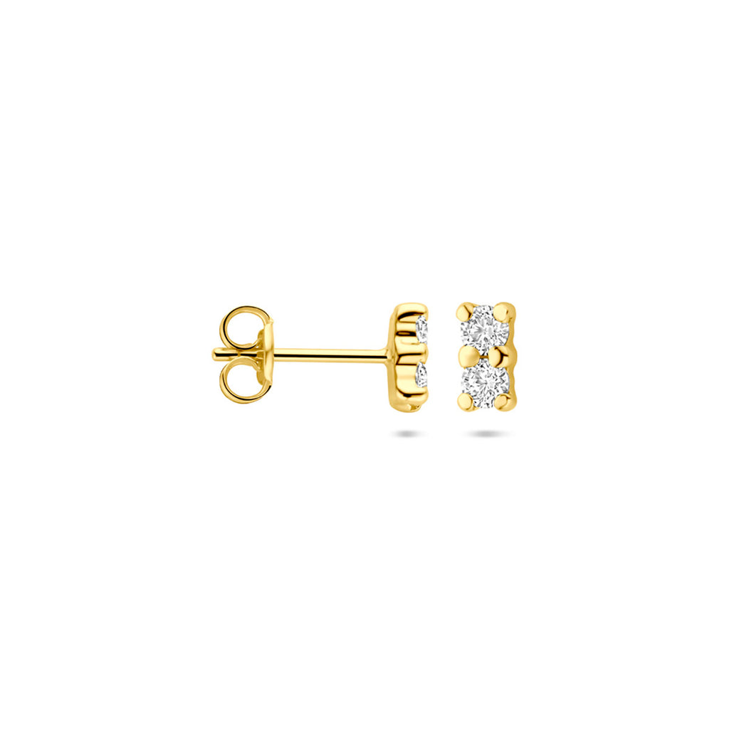 Ohrstecker Zirkonia 5,5 mm 14K Gelbgold