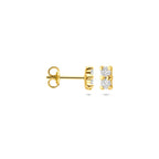 Ohrstecker Zirkonia 5,5 mm 14K Gelbgold