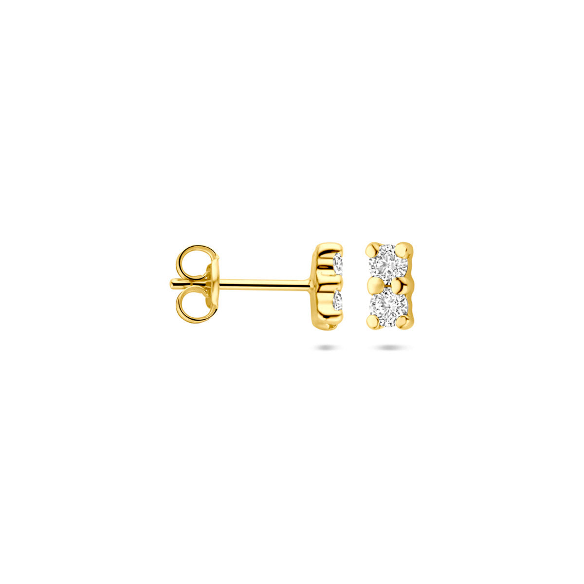 Ohrstecker Zirkonia 5,5 mm 14K Gelbgold