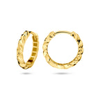 klapoorringen gedraaid 16 mm 14K geelgoud