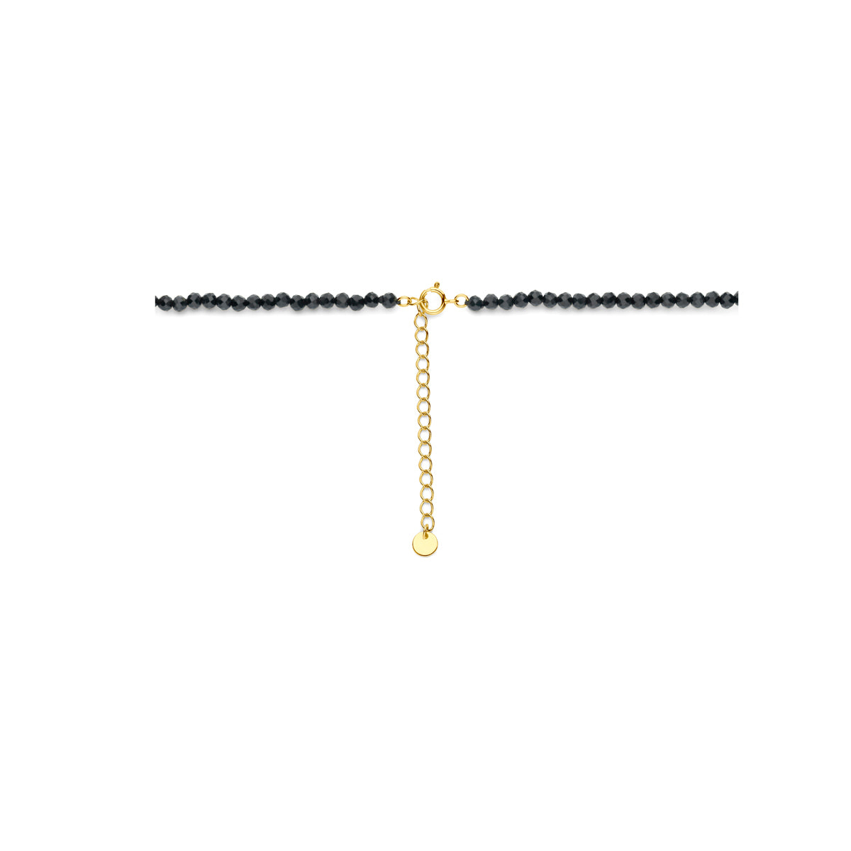 Halskette Onyx 40 + 5 cm 3 Mikron vergoldet (gelb)