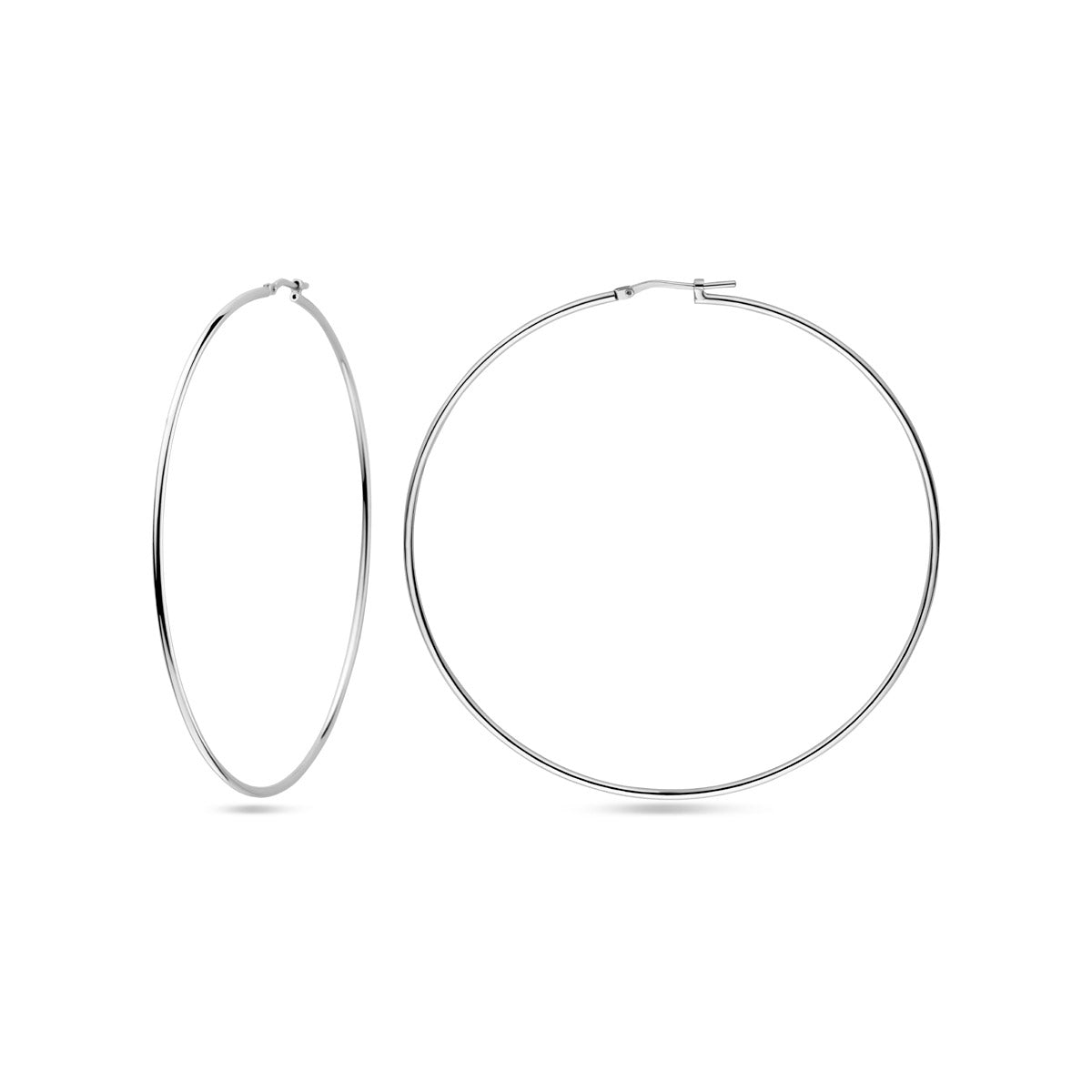 oorringen ronde buis 1,5 mm zilver gerhodineerd