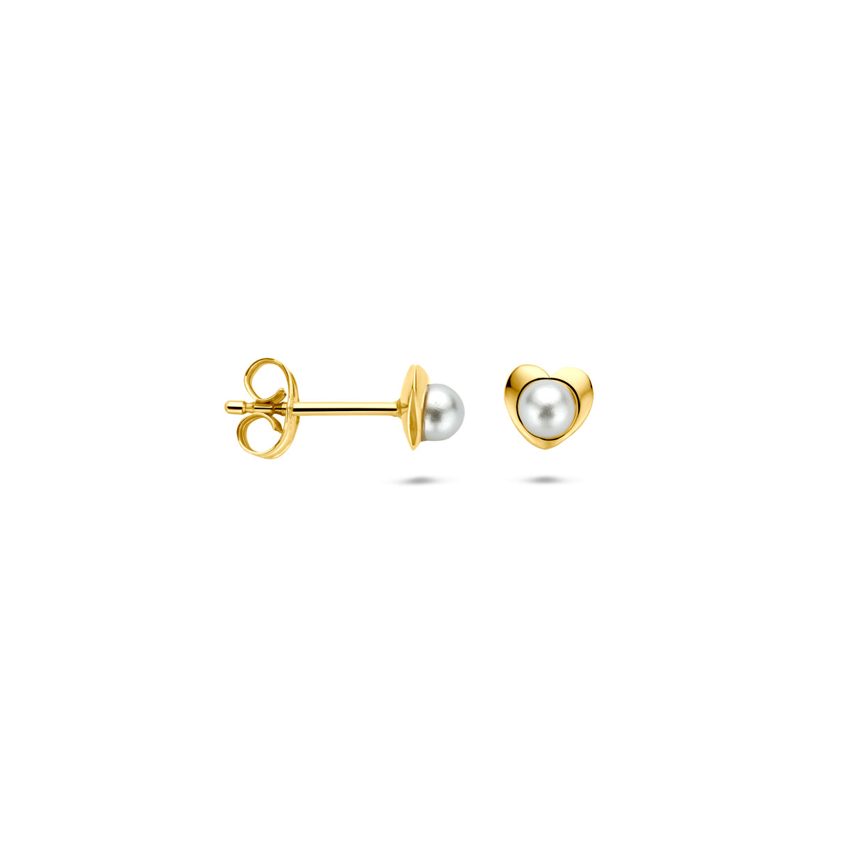 Ohrstecker Perle 4,5 mm 14K Gelbgold