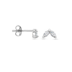 oorknoppen zirkonia zilver gerhodineerd