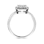 Ring Zirkonia Silber rhodiniert