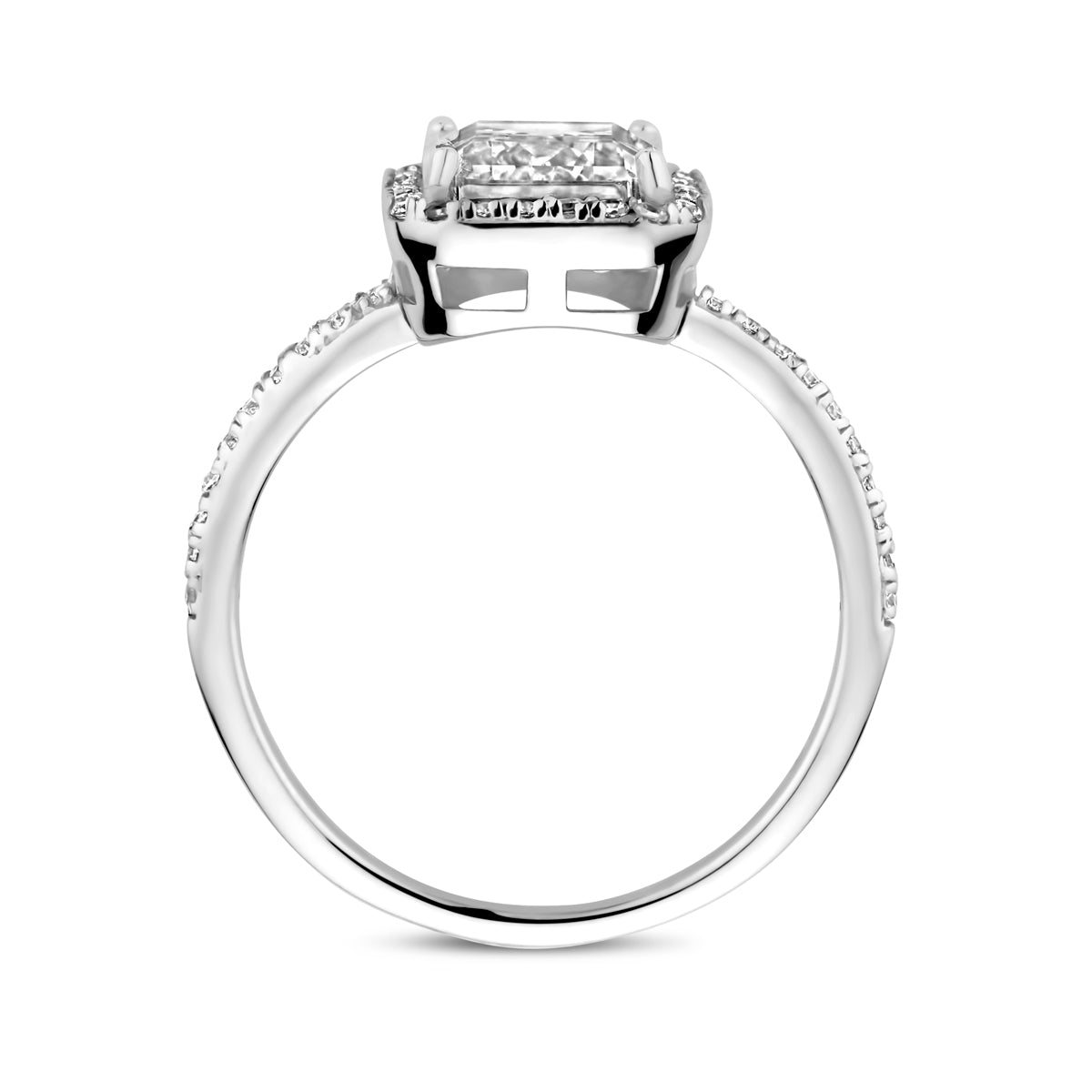 Ring Zirkonia Silber rhodiniert