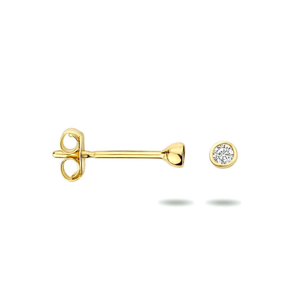 Ohrstecker Zirkonia 14K Gelbgold
