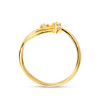 ring lab grown diamant 0.06ct g vs 14K geelgoud