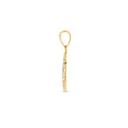 hanger rondje zirkonia 14K geelgoud