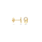 Ohrstecker Zirkonia 6,5 mm 14K Gelbgold