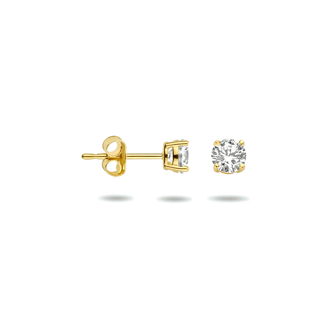 9 Karat Ohrstecker Zirkonia 9 Karat Gelbgold