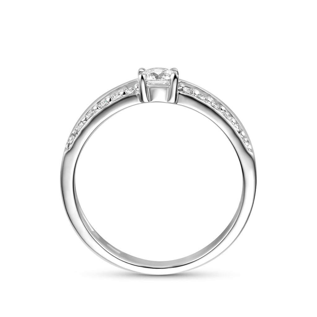 ring zirkonia zilver gerhodineerd