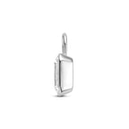 oorringhanger zirkonia 11 mm zilver gerhodineerd