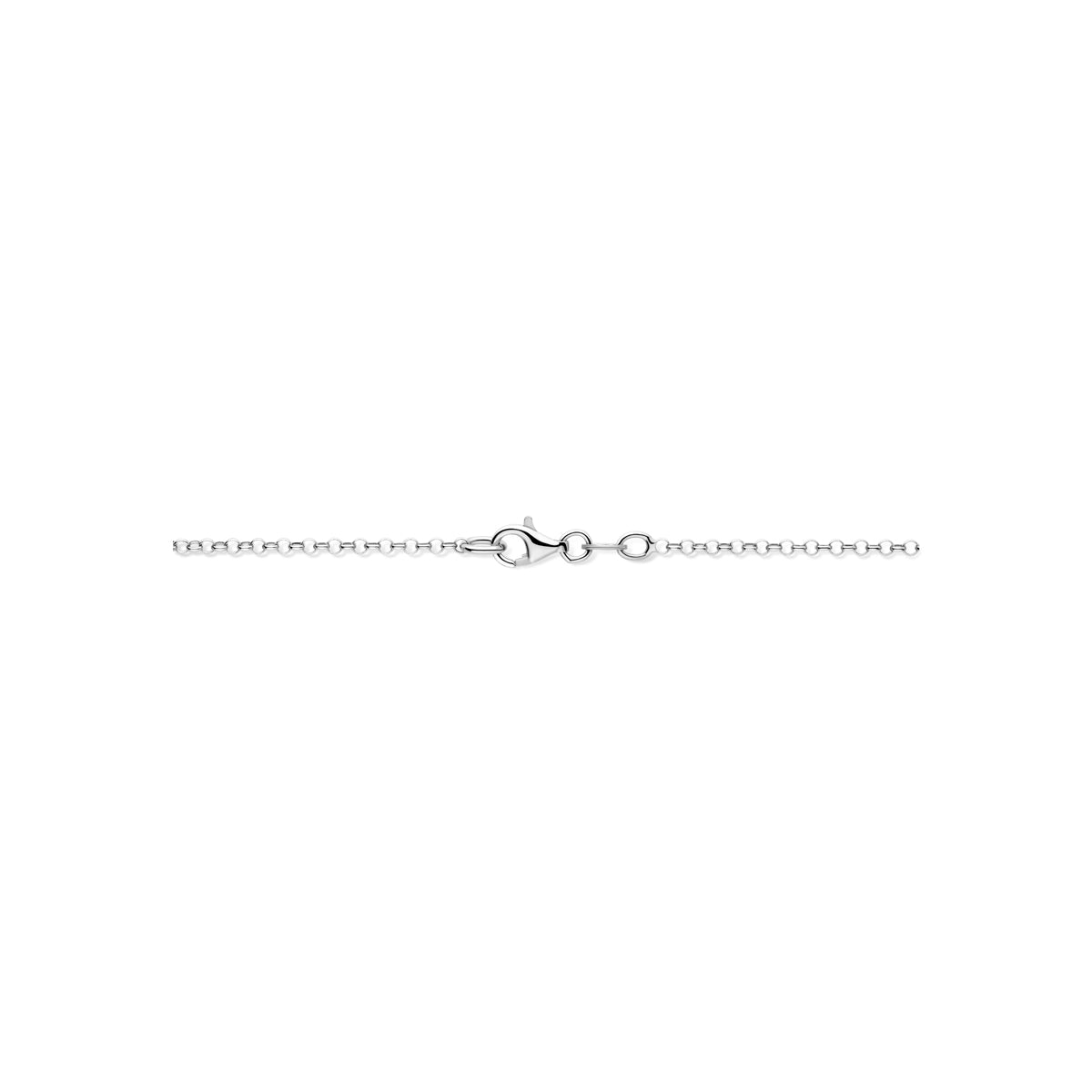 y-collier hartjes 45 cm zilver gerhodineerd