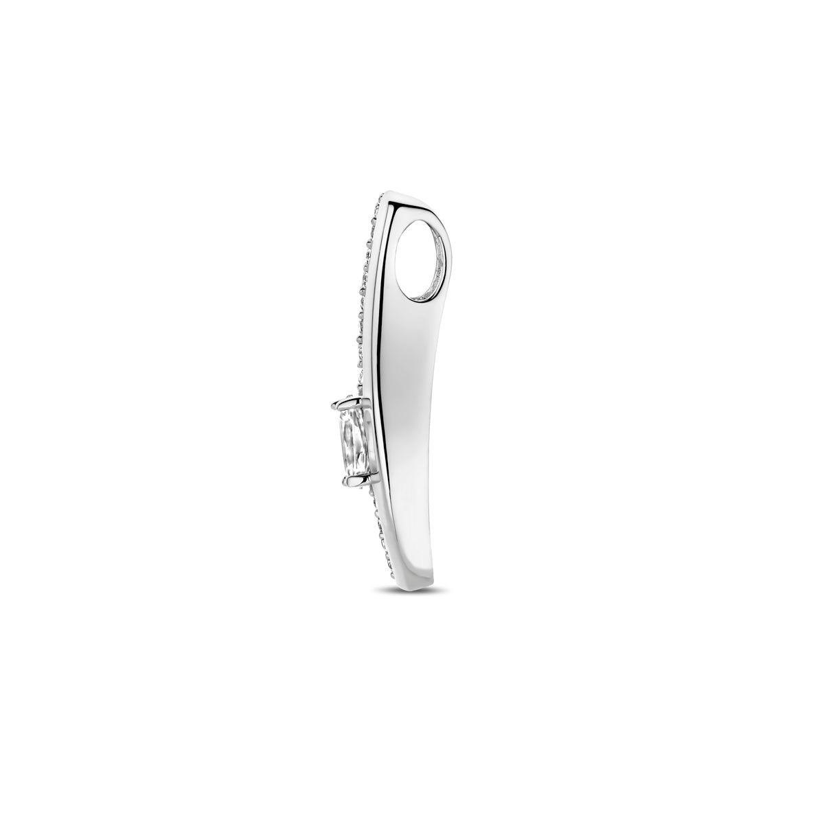 hanger zirkonia 21 mm zilver gerhodineerd