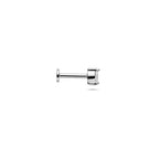 flat back piercing ovaal zirkonia 4 mm zilver gerhodineerd