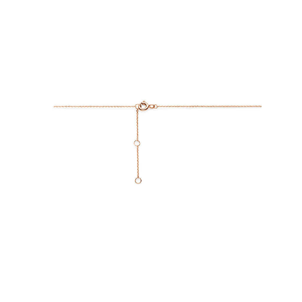 collier rondjes zirkonia 40 - 42 - 44 cm 14K roségoud