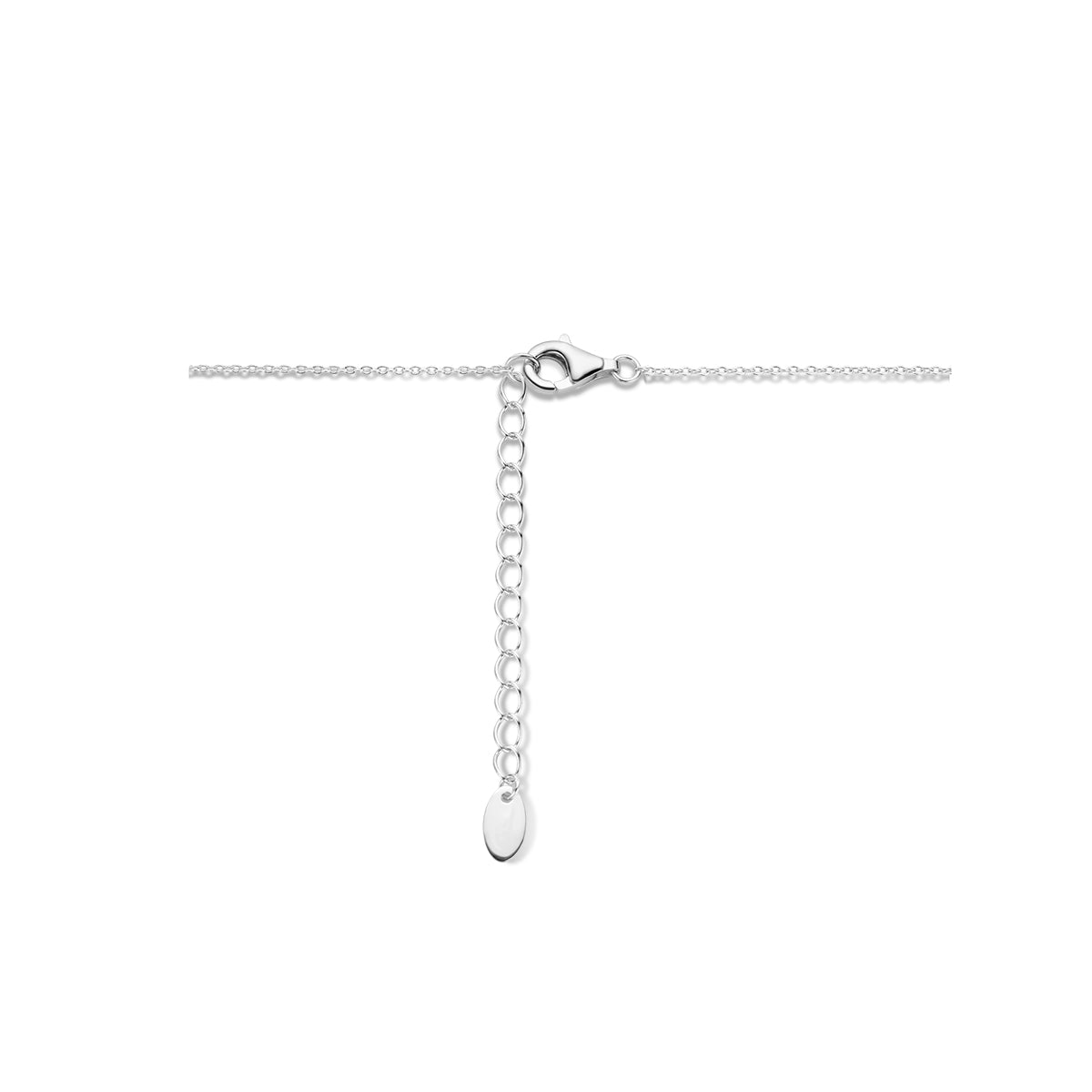 Halskette Emaille 40 + 4 cm Silber rhodiniert