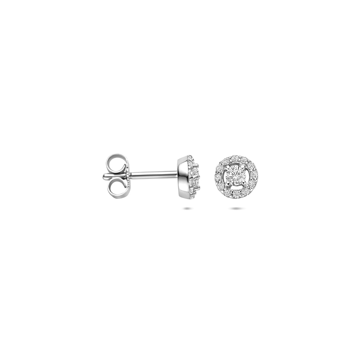 Ohrstecker Zirkonia 5,5 mm Silber rhodiniert