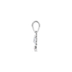 Anhänger Emaille Katze 16 mm rhodiniert Silber