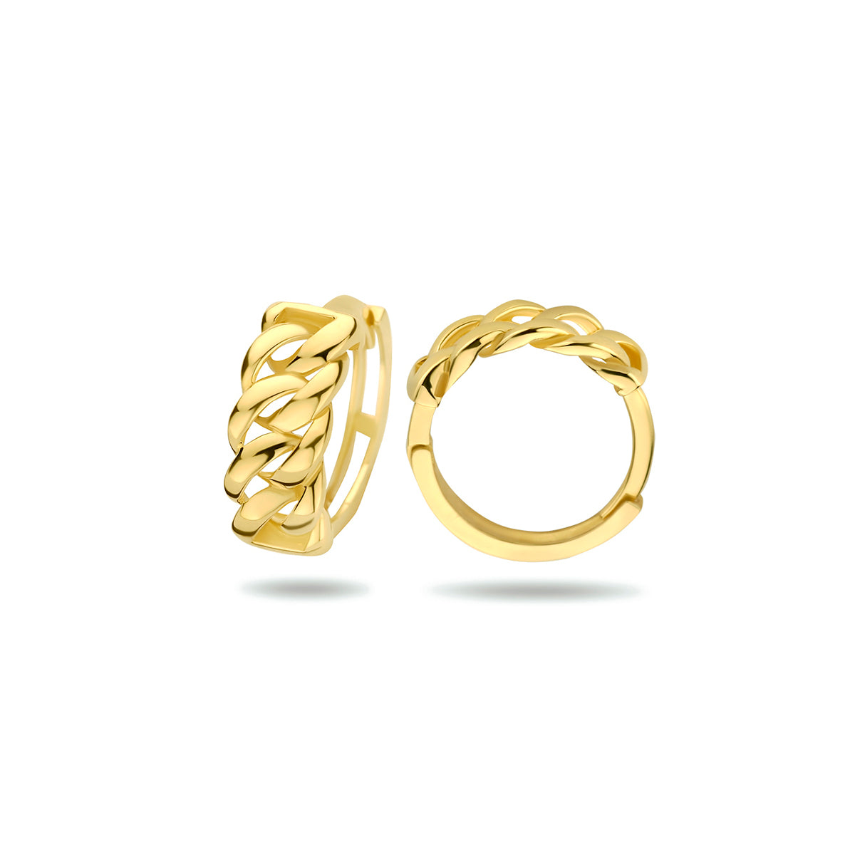 9k klapoorringen gourmet 13 mm 9K geel