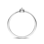 Ring Zirkonia Silber rhodiniert
