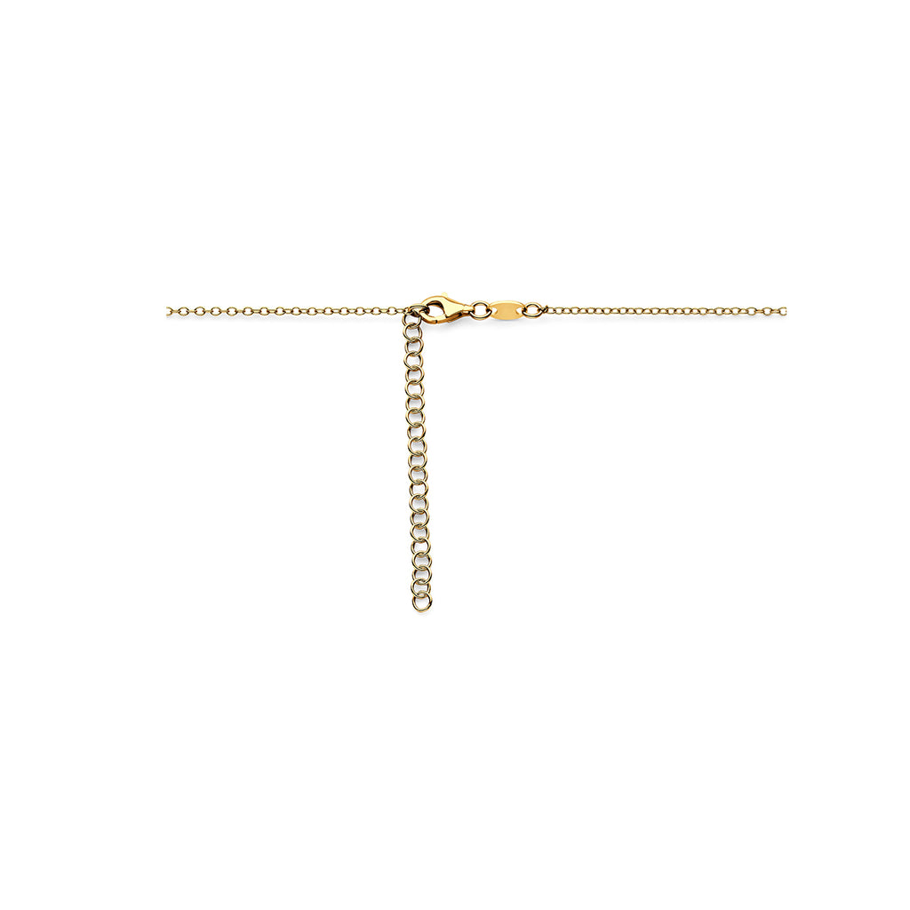 collier hartjes 40 + 5 cm 3 micron zilver verguld (geel)