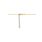 collier hartjes 40 + 5 cm 3 micron zilver verguld (geel)