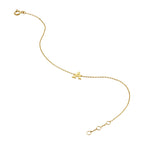 Armband Buchstabe 16,5 - 17,5 - 18,5 cm 14K Gelbgold