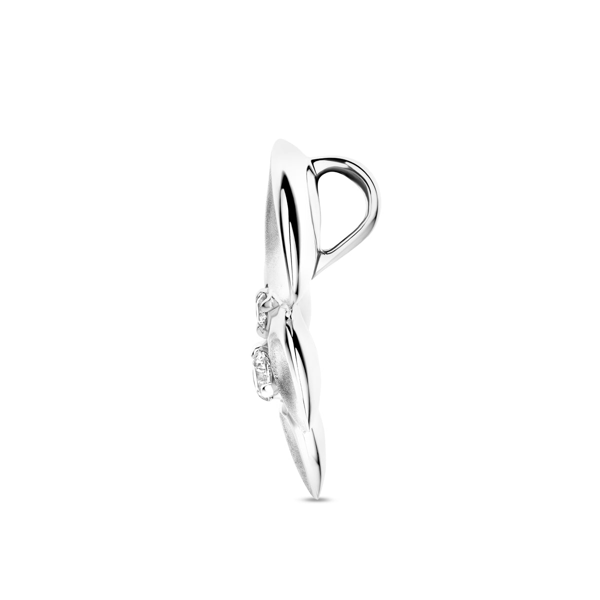 hanger zirkonia poli/mat 18 mm zilver gerhodineerd