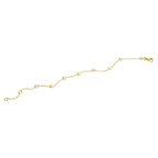 armband parel 17 - 19 cm 14K geelgoud - rondje,bolletje,ringetje,draad