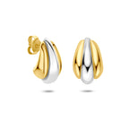 stekeroorringen 16,5 mm 1 micron zilver verguld (geel/rhodium)
