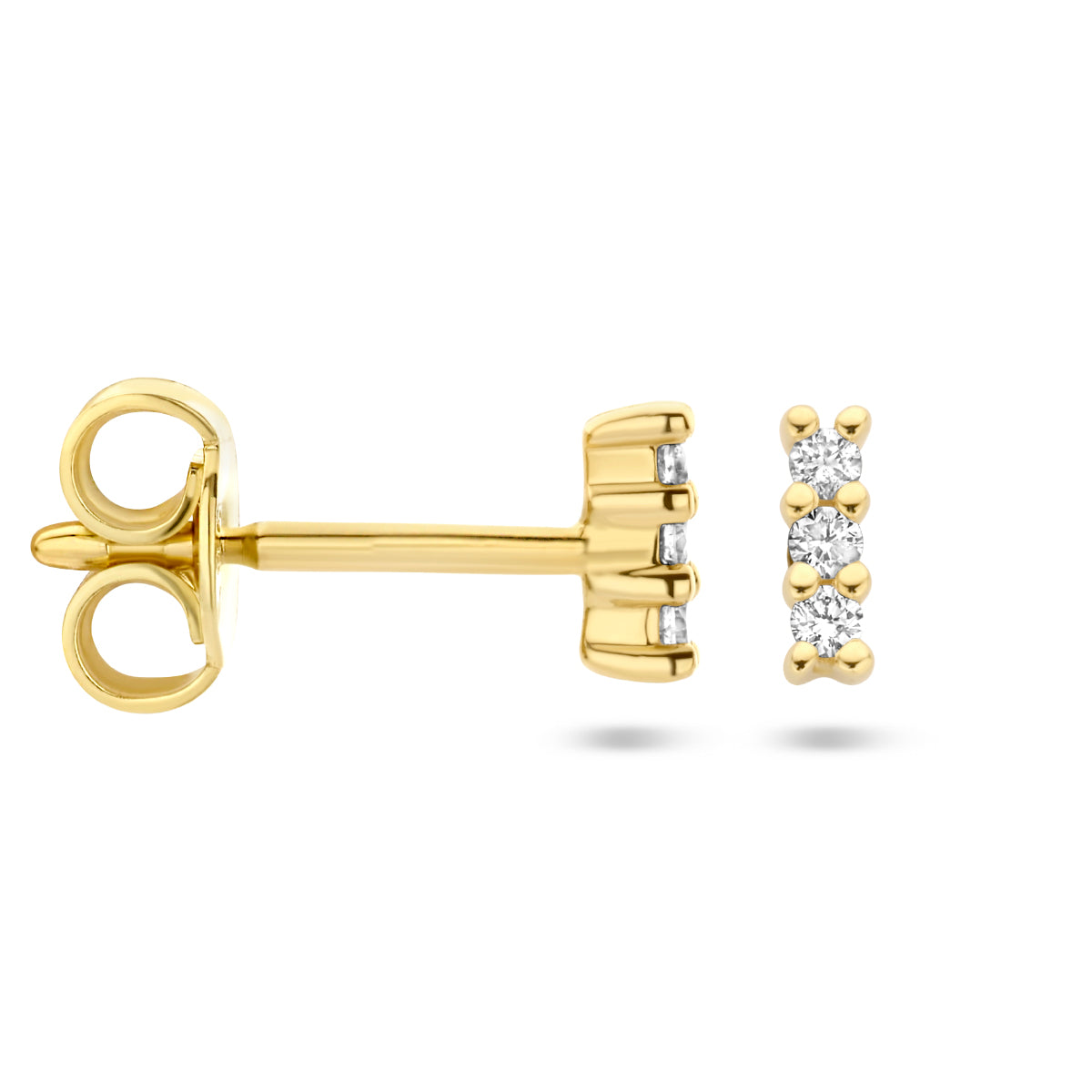 Ohrstecker Diamant 0,05 ct (2x 0,025 ct) h p1 14K Gelbgold