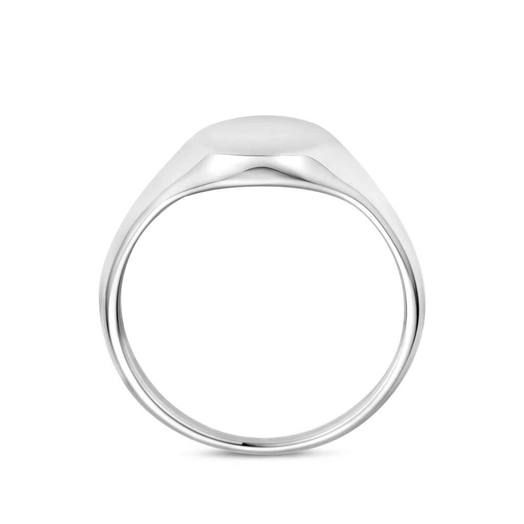 Gravurring oval Silber rhodiniert