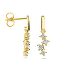oorhangers zirkonia 14K geelgoud