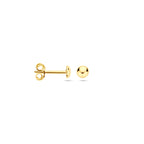 oorknoppen half bol 14K geelgoud