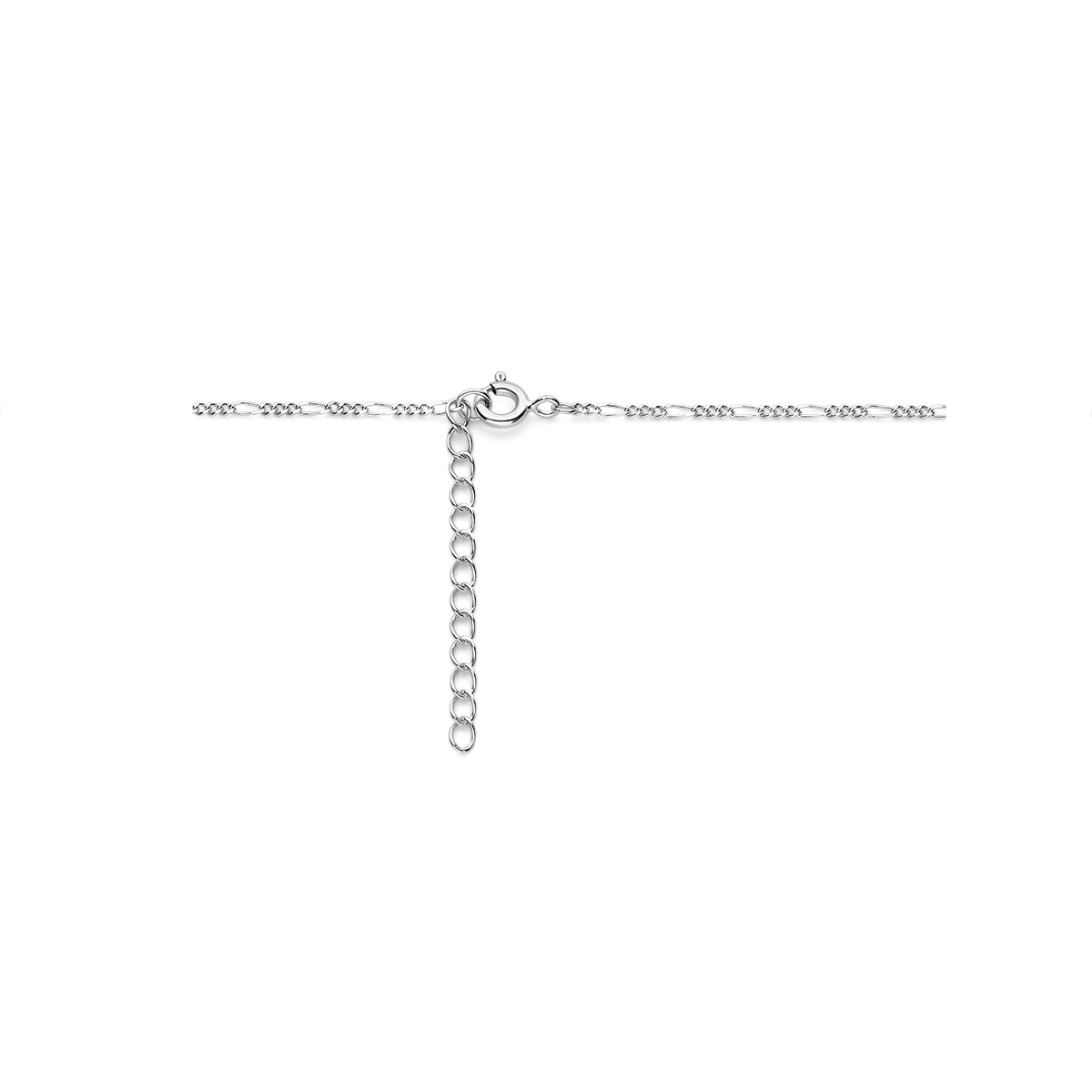 Halskette Herz Perlmutt 41 + 4 cm Silber rhodiniert