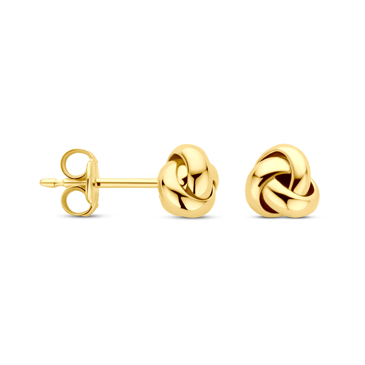 Ohrstecker Knopf 5 mm 14K Gelbgold