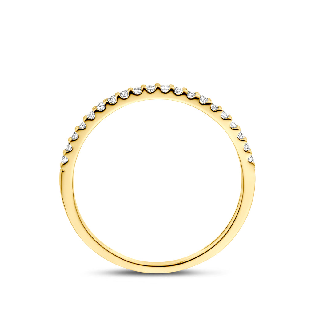ring lab grown diamant 0.15ct h si 14K geelgoud