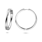 klapoorringen 40 mm zilver gerhodineerd