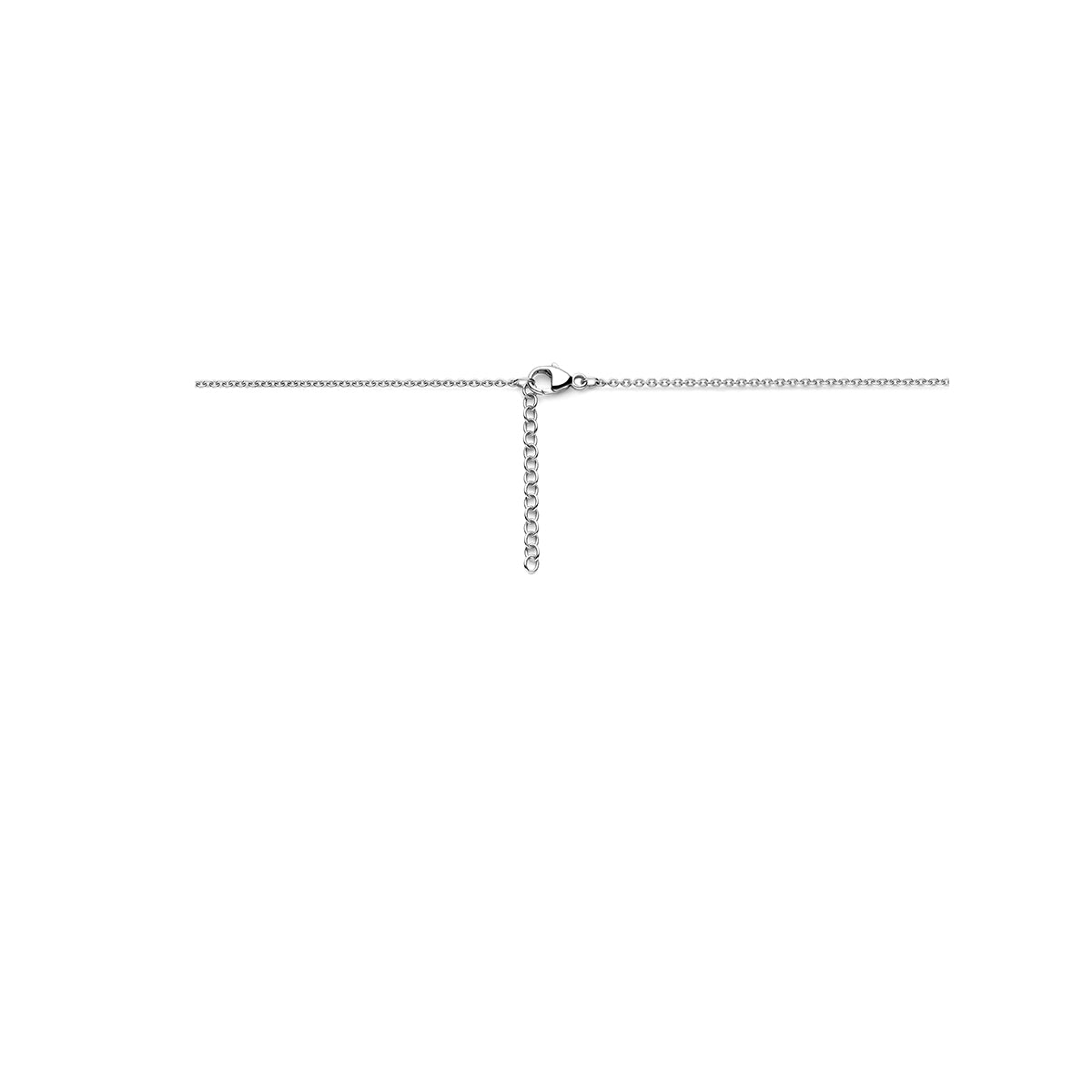 Halskette Zirkonia 42 + 3 cm Silber rhodiniert