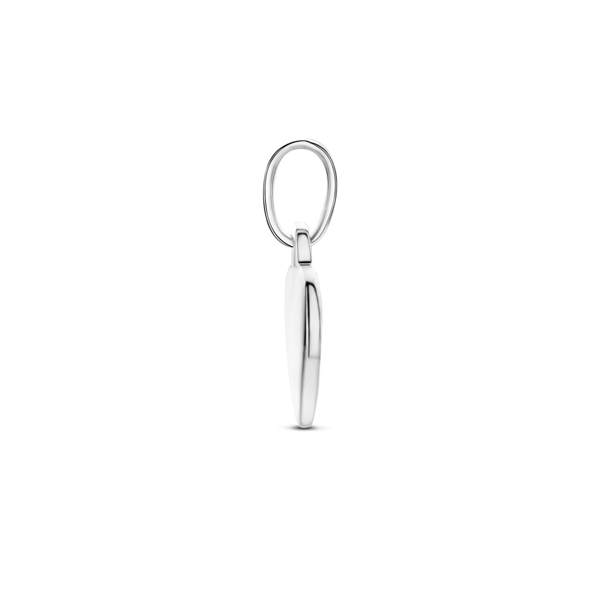 graveerhanger hart massief zilver wit